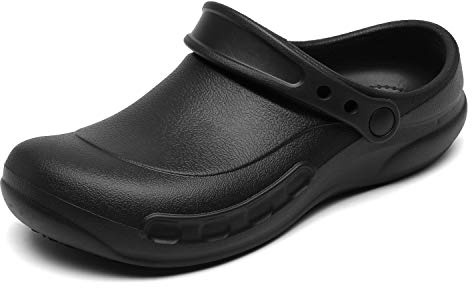 Bella Bays Unisex Garden Clogs, Lightweight Breathable Summer Slippers, Comfortable Slip-on Sandals for Indoor and Outdoor, Black,UK 7