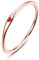 BONLAVIE 925 Sterling Silber einfache Carve Herz Hochzeit Band stapelbar Versprechen Ring für Sie (58(18.5), C-Rosegold-Rot)
