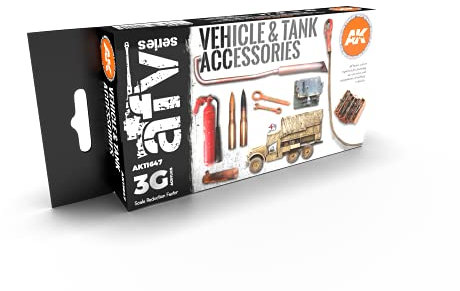 AK Interactive AFV Series 3G Acrylic Paint Set - Vehicle and Tank Accessories (AK11647), Red