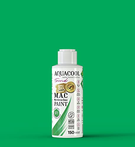 Happy Woody AquaCool Multi Surface, Acrylic, Chalk, Matt, Quick Dry Paint/For Interior and Exterior Use on Furniture, Wood, Plastic, Glass, Ceramic, Stone (150 ml, Northern Green 671)