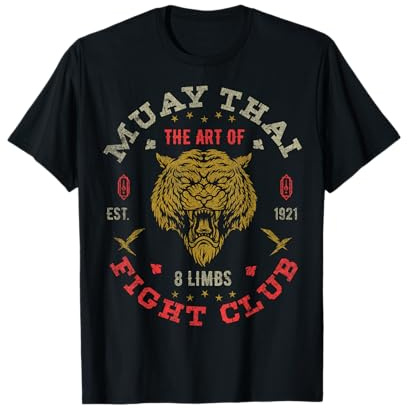 Muay Thai Fighter Vintage Tee Twin Tiger Art of 8 Limbs T-Shirt