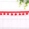 5 Yards 12mm Pompons Borte zum Basteln,Dekoband Mit Bommeln Bälle Pom Poms Fransenborte Zierband Dekoborte Nähzubehör für DIY Basteln Apparel Kleidung,Kostüme,Nähen,Dekoration,Wassermelonenrot