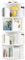 Aheaplus Rotating Bookshelf, Small Corner Bookshelf for Small Space, 360 Display 4 Tier Floor Standing Bookcase Storage Rack, Wood Narrow Book Shelf Organizer for Bedroom, Living Room, White