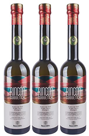 Rincon De La Subbetica Bio-Olivenöl AOC - Gewinner der Weltmeisterschaft 2019, 2020, 2021 WBOO (3 x 500ml)