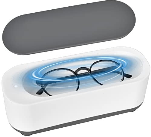 200ML Pulitore ad Ultrasuoni, Lavatrice ad Ultrasuoni Professionale, Ultrasonic Cleaner, Occhiali Gioielli Orologi Pulizia ad Ultrasuoni, Detergente ad Ultrasuoni per Collane Anelli, Senza Batteria