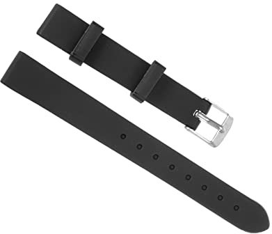 sourcing map Soft Rubber Watch Band 14mm Width, Replacement Silicone Watch Strap, Black