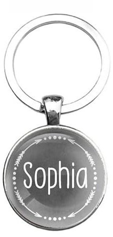 Schlüsselanhänger Glas - Sophia, silberfarben