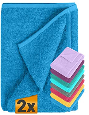 npluseins 2er Pack Auflagen für Sonnenliege und Gartenliege 1594.2319, Liege 70 x 200 cm, blau