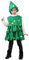 Proumhang Ragazze Albero di Natale Costume, Accessori Abbigliamento,Cappello e vestito dell'albero di Natale,Spettacolo di Natale Cosplay Dress Up 130cm