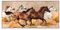 banjado Magnettafel schwarz 78 x 37cm / Magnetwand Metall/Magnetpinnwand als Memoboard/Pinnwand Magnettafel Küche, Büro, Kinderzimmer inkl. 4 Magnete & Montageset - Motiv Wilde Pferde