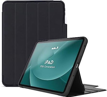 Mous iPad 10th Generation Hülle, Ultra-schützende iPad 2022 Hülle 10 Zoll mit Stifthalter und integriertem Ständer mit Vier Betrachtungswinkeln