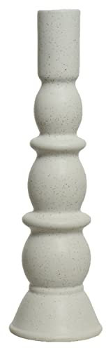 Home4You Kerzenständer - Weiß - Porzellan - H 25 cm - glasiert