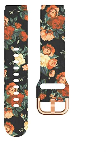 AEMALL 18 mm Silikon-Armband für Garmin Vivoactive 4S/Vivomove 3S/Venu 2S Smartwatch-Armband, Sportarmband, 18 mm, Achat