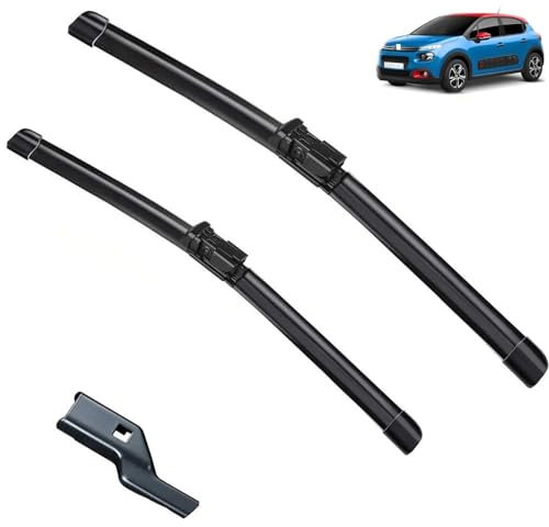 Compatible con Citroen C3 MK3 2016 2017 2018 2019 2020 2021 2022 Escobillas de limpiaparabrisas delanteras Accesorios de corte
