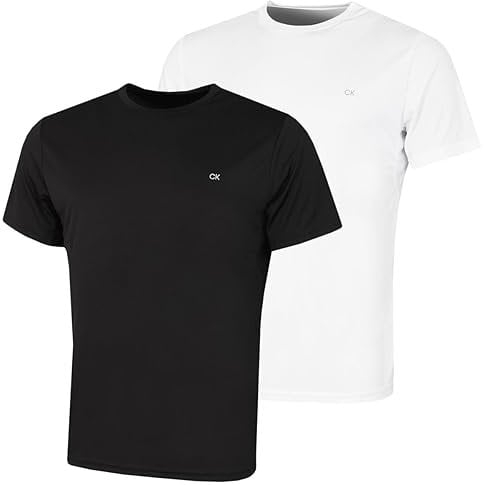Calvin Klein Mens 2 Pack Tech T-Shirt - Black/White - M