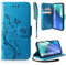 AROYI Cover Compatibile con Xiaomi Redmi Note 13 4G（Nicht für 5G） e Vetro Temperato, Retro Design Flip Caso in PU Pelle Premium Portafoglio Slot per Schede Chiusura Magnetica Custodia Blu