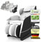 LUX Massagesessel +Bodyscann +Wärmetherapie +Airbag +Bluetooth +Ganzkörper +Zero Gravity, 7 Programme, Shiatsu -Massagesesselwelt | Schwarz/Hellgrau