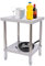 C-Juzarl Arbeitstisch Küche 60 * 45 * 80cm Edelstahl Küchentisch mit Ablage, 2 Lagiger Zubereitungstisch Edelstahl Gastro Tisch Küchentisch Edelstahltisch,400kg, Ohne Rollen