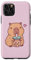 iPhone 11 Pro Kawaii Capybara Drinking Boba Bubble Tea For Girls Teen Kids Case
