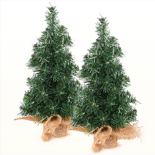 DBALL 2 Piezas Mini Arbol de Navidad 30cm Árbol de Navidad de Mesa Material de PVC Artificialmente Christmas Tree Multifuncional Arbol de Navidad para Decoración Festival