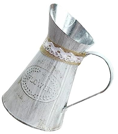 MERRYHAPY 1 Pc secchio di latta vaso di fiori arredamento esterno vaso d'epoca secchio per piantare vasi per piante vasi piante secchio di ferro secchio da giardino ferro zincato Silver