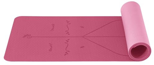 Good Nite Yogamatte Gymnastikmatte TPE 6mm Rutschfest Sportmatte Fitnessmatte Trainingsmatte Pilates Matte Hautfreundlich Phthalatfrei 183x61cm Yoga Pilates Homegym Workout