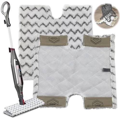 CECOMBINE 2 Pack Steam Mop Pads Replacement, Compatible with Shark Klik n'Flip S6001UK S6003UK、S6005UK Steam Mop Corded Steam Pocket Mop