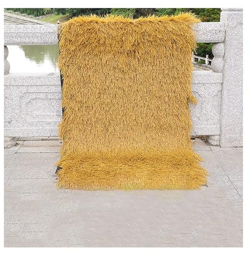 Techo De Paja Artificial, Paja De Palma Artificial, Hierba De Paja Sintética, Rollos De Paja Retardante Simulada, Simulación De Techo Paja Falsa Para Bar Jardín Gazebo Sombrilla Valla Fiesta(0.5x8m(19