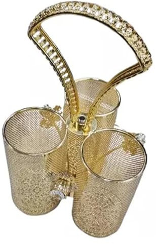 Luxury Gold Cutlery Holder – Elegant Utensil Organizer for Chopsticks, Forks, and Spoons – Fancy Kitchen Storage Solution – For Home Décor