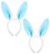 2 Stück Hasenohren Haarreif, Plüsch Hase Ohren Haarbänder, Niedliche Hasenohren Party Stirnband, Ostern ﻿Thema Party Kostüm Zubehör, für Ostern Party Hochzeit Geburtstag Cosplay (Blau)
