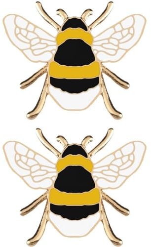 2 Stück Bienen-brosche, Cartoon-insektennadeln, Legierung, Honigbiene, Abzeichen, Kleidung, Anstecknadel, Tierschmuck, Geschenke Für Kinder