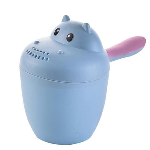 Baby-Badetasse – Duschtasse für Kinder, Nilpferd, Shampoo-Spülbecher, Baby-Bad-Spülbecher, Shampoo-Spülbecher, Baby-Badeeimer, Baby-Spüleimer, schützt die Augen der Kinder, Badekrug zum Waschen des