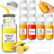 volila Shot Bottles with Lids - 12 Pack 4oz/120ml Reusable Glass Shot Bottles with 12 Round Labels and Pen - Portable and Leakproof