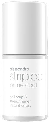 alessandro Striplac Prime Coat - Unterlack für Längeren Halt - Sofort Trocknend - Für Normale & Weiche Nägel - Schonende Abziehtechnologie - Vegan, 6,5ml