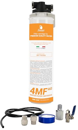 Sistema di Filtrazione Acqua da Sottolavello - Filtro 4 MF-AG - Testa QL1, Tubi e Raccordi - Installazione Rapida per Acqua Purificata in pochi Minuti Senza Calcare, Cloro e Sedimenti, antibatterico