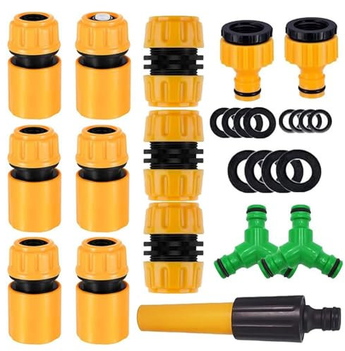 LERANXIN Gartenschlauch Anschluss Schlauchverbinder 1/2 Zoll Gardena Set 14 Stück Schlauchanschluss 1/2 Zoll Gardena Schlauchverbinder Gardena Anschluss Schlauchkupplung Gardena Kupplung 1/2 Zoll