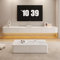 Ecoxsnz Floating TV Unit with Flip-Down Doors, 200 CM Wall Mounted TV Stand With Drawers, Floating TV Media Cabinet With Storage for Living Room & Bedroom (White Texture, 200cm)