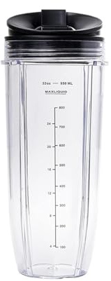 FQTTRWYHV Replacement 32oz Blender Cup With Sip & Seal Lid ，Compatible For Nutri，Compatible For Ninja， BL450 BL454 Bl455 BL456 BL480 BL481 Auto IQ Series Blenders,Spare Parts Accessories