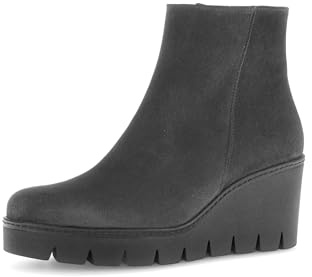Gabor Damen Plateaustiefeletten, Frauen Stiefeletten,einlege-Sohle,geschlossen,Gold,Holly-Jolly,Navy,Nappa-Leder,Oliv,Dark-Grey,35 EU / 2.5 UK