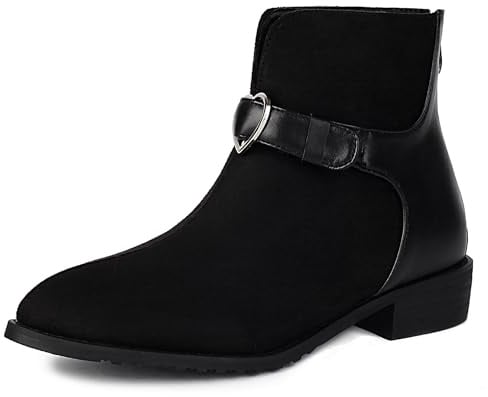 Bviennic Bottines Femme Plates Confort Almond Toe Zip Slouch 2667, Taille 33.5-51