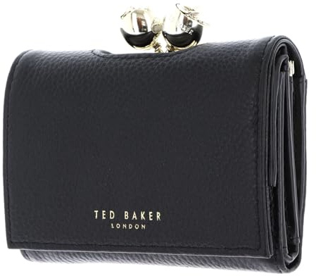 Ted Baker London Damen Roosa Kleine Geldbörse aus Leder mit Rosendetail und Bommel