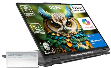 Lenovo Yoga 7i 2 in 1 Laptop Touchscreen Computer, 16 2K IPS Touch Screen Convertible Copilot+ AI PC, Intel Core Ultra 5, 16GB DDR5 1TB SSD Windows 11 Pro, Backlit Keyboard, Fingerprint,Thunderbolt