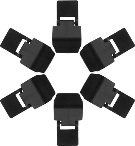 YARNOW Aquarium Lid Lock Clips 6Pcs Black ABS Escape-Proof Terrarium Clips for Reptile and Turtle Tanks