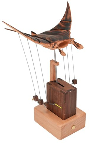 Bionisches Mechanisches Modell eines Mantarochen aus Holz – Marines Biologisches Dynamikmodell, Dekoration für den Schreibtisch und Geschenk für Erwachsene