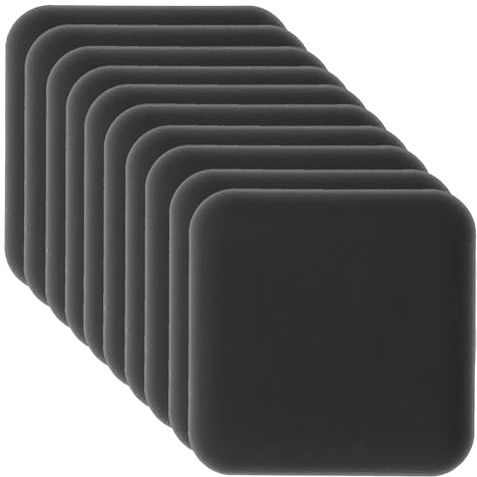 CHILDWEET 10pcs Door Knob Wall Protectors Adhesive Door Bumpers with Rounded Corners Plastic Pads for Cabinets and Refrigerators, Comfortable to Touch, Protect Walls Indoors and Outdoors