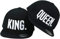 TRVPPY 5 Panel Snapback Partner Pärchen Cap Modell King & Queen/mit hochwertigem Stick/Verstellbarer Verschluss