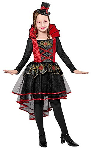 W WIDMANN MILANO Party Fashion - Kinderkostüm Vampirin, Kleid, Blutsauger, Gothic, Faschingskostüme