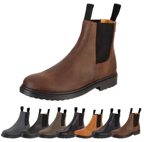 SUEDWIND FOOTWEAR Reitstiefeletten für Damen NEW WORK – Chelsea Boots aus Leder – Reit- & Freizeit-Stiefelette mit Ortholite-Fußbett, Gummisohle & Lederinnenfutter – Braun – Gr. 36
