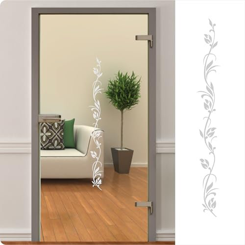 Glastür Aufkleber Tattoo Folie Glasdekor Fensterfolie Sichtschutz Wohnzimmer GDT005 ca. 80cm x 10cm