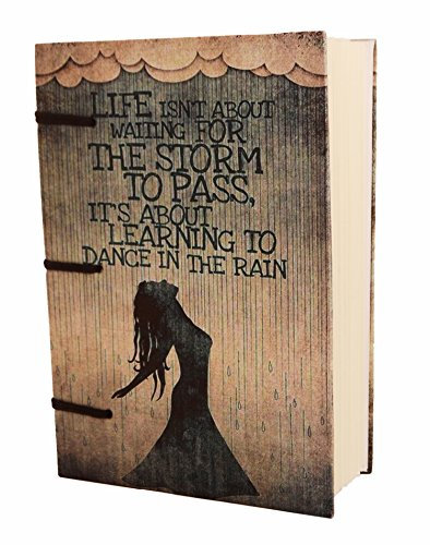 Purpledip Vintage Journal (Diary Notebook) 'Dancing In The Rain': Handmade Paper Encased In Digital Print Hard Cover (11308)